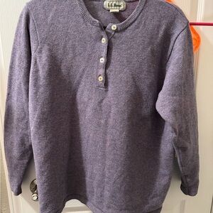 L.L. Bean Heathered Purple Crewneck Sweater